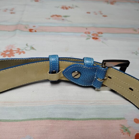 ❤️Womens LONGCHAMP PARIS Blue / Silver Buckle Belt Size M 30-34 main image 8